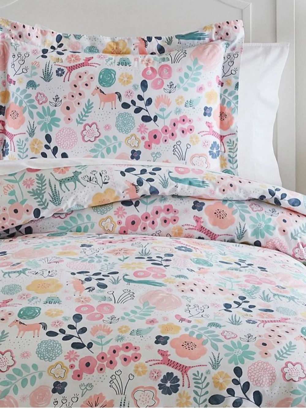 Pottery Barn Sasha’s Garden Organic Cotton Duvet Cover & 2 Shams Full/Queen